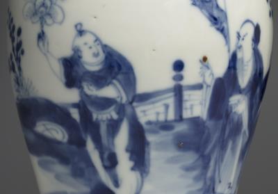 图片[2]-Vase with figure decoration in underglaze blue, Kangxi reign (1662-1722), Qing dynasty-China Archive